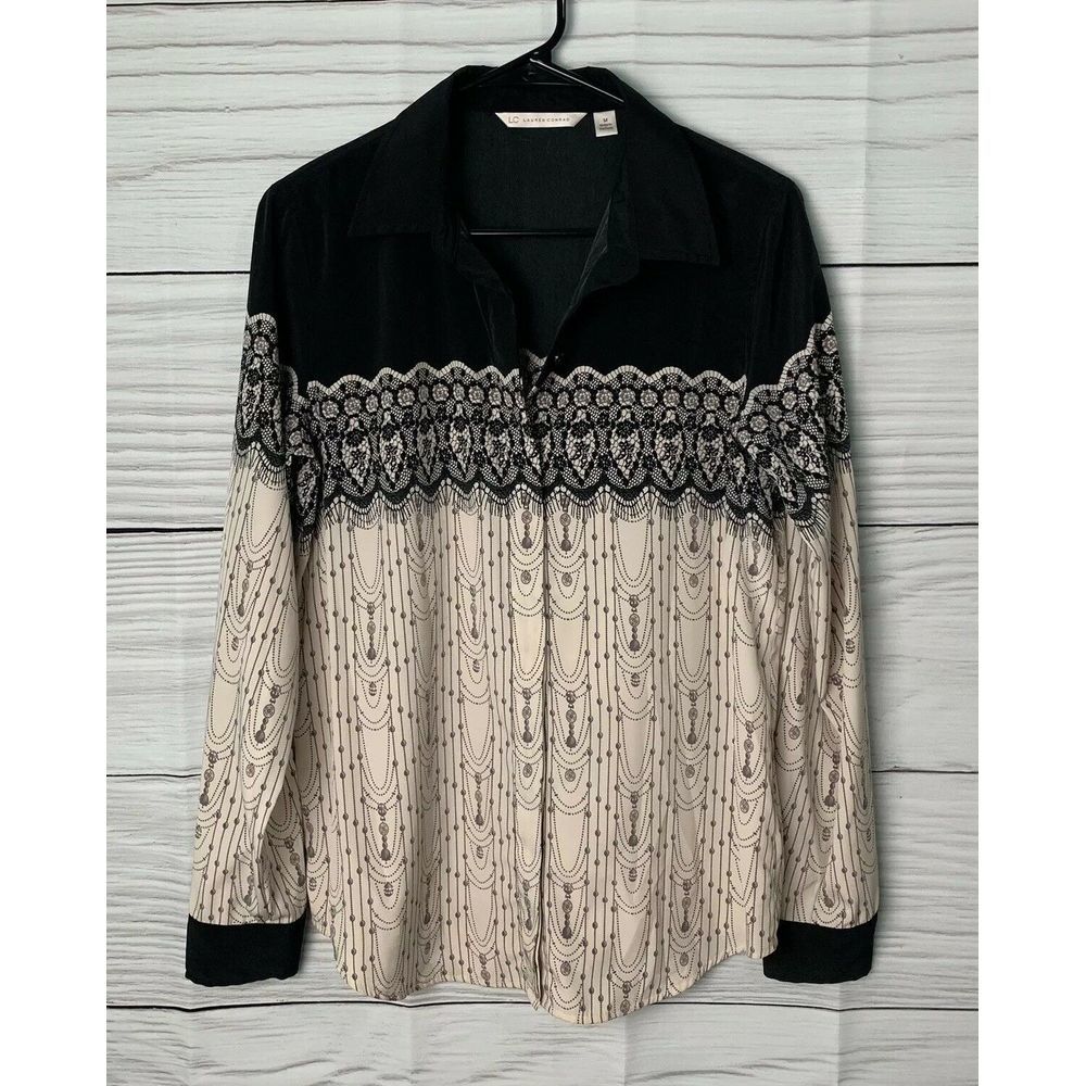 LC Lauren Conrad Blouse Button Down M